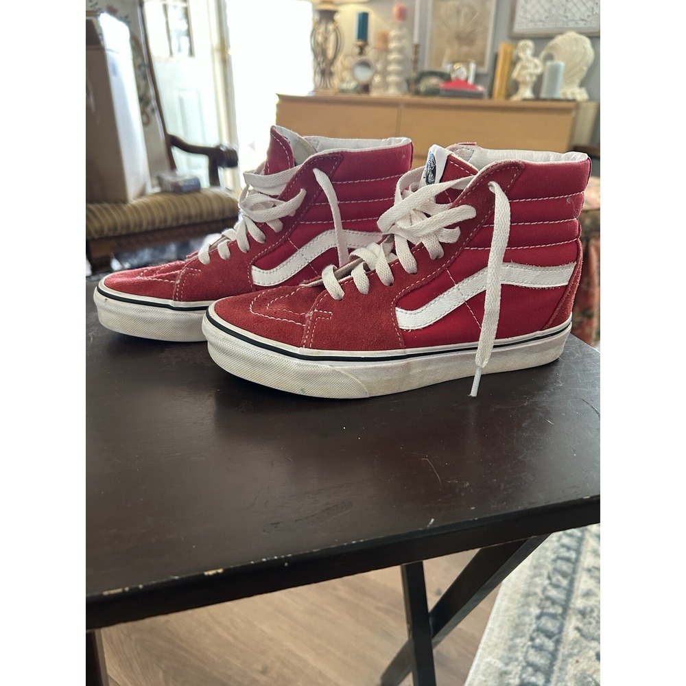 Size 3.5 - VANS Sk8- High Racing Red‎ - Picture 2 of 7